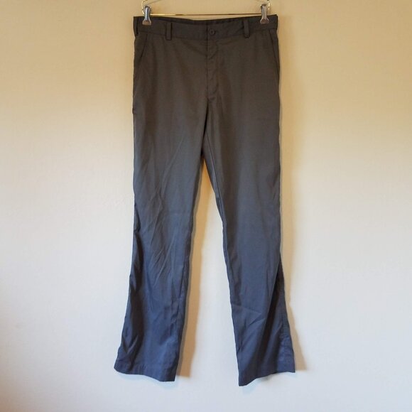 Nike Golf Pants Mens 32x34 Classic Fit Gray Flat Front Dri-Fit Tech 472532-021 - Picture 1 of 11